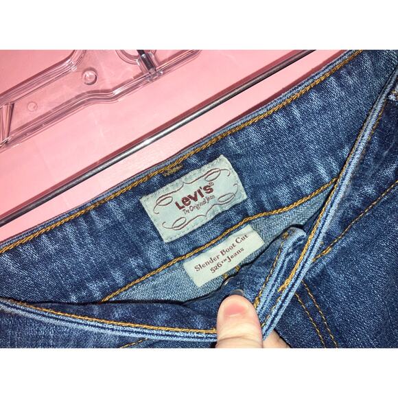 Levi's medium wash Slender bootcut 526 jeans size 16 - Picture 3 of 7